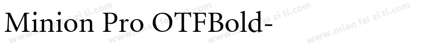 Minion Pro OTFBold字体转换